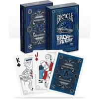 Bicycle Back To The Future Playing Cards 1 Pack, Premium, Foil, Metallic , Blue