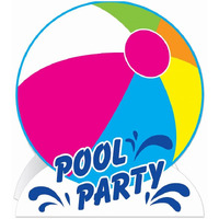 "Vibrant 3-D Pool Party Centerpieces - Set of 12"