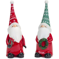 Gnome w/Wreath and Package (Set of 2)