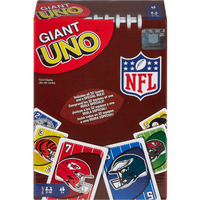 Mattel Games Giant UNO NFL Game for Kids, Adults & Family with oversized cards