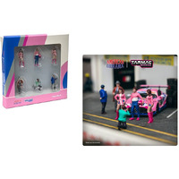 "Race Day 2" 6 piece Diecast Figure Set for 1/64 Scale Models by Tarmac Works & American Diorama