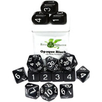 R4I Dice w/Arch'd4: Opaque - Black w/White (15)