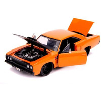 1970 Plymouth Road Runner Orange with Black Hood "Bigtime Muscle" 1/24 Diecast Model Car by Jada