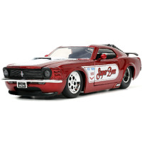 1970 Ford Mustang Boss 429 Candy Red with White Stripes "Super Boss" "Bigtime Muscle" Series 1/24 Diecast Model Car by Jada
