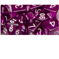 R4I Dice w/Arch'd4: Translucent - Dark Purple w/White (15)