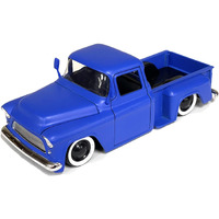 1955 Chevrolet Stepside Pickup Truck Matt Blue "Just Trucks" Series 1/24 Diecast Model Car by Jada
