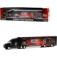 Kenworth T2000 Transporter Black "OPTIMA Batteries: The Ultimate Power Source" "Hobby Exclusive" Series 1/64 Diecast Model by Greenlight