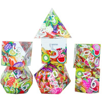 Sirius Dice SDZ001402 Sharp-Edged Sharp Fruit Dice Game Set of 7