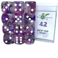 Role 4 Initiative d6 18mm 42 w/White (12)