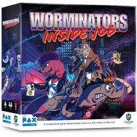 Lynnvander Studios: Worminators: Inside Job - Cooperative Board Game, Buddy Cop Worms Save a City Rotten to The Core, Ages 14+, 1-4 Players, 60 Min