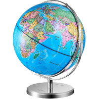 VEVOR Illuminated World Globe with Stand, 9 in/228.6 mm, Educational Earth Globe with Stable Heavy Metal Base and LED Constellation Night Light HD Printed Map, Spinning for Kids Classroom Learning
