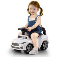 VEVOR Ride On Push Car for Toddlers, Ages 1-3, Ride Racer, Sit to Stand Toddler Ride On Toy, Classic Kids Ride On Car with Music Steering Wheel & Under Seat Storage, Ride On Toy for Boys Girls, White