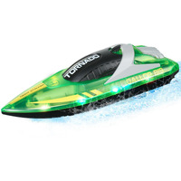 VEVOR RC Boat 2.4 GHz Remote Control Racing Boat 12 km/h Kids Adults Gift Green