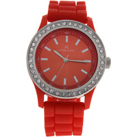 2032L-R Orange Silicone Strap Watch by Kim & Jade for Women - 1 Pc Watch
