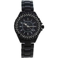 2033L-BB Black Stainless Steel Bracelet Watch by Kim & Jade for Women - 1 Pc Watch