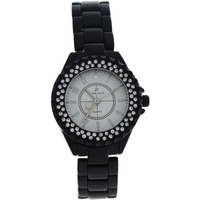 2033L-BS Black Stainless Steel Bracelet Watch by Kim & Jade for Women - 1 Pc Watch