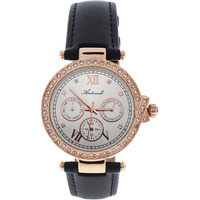AL0519-08 Rose Gold /Black Leather Strap Watch by Antoneli for Women - 1 Pc Watch