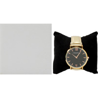 AO-187 Hygge - Gold-Black Leather Strap Watch by Andreas Osten for Women - 1 Pc Watch