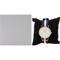 AO-19 Somand - Rose Gold-Navy Blue-White Nylon Strap Watch by Andreas Osten for Women - 1 Pc Watch