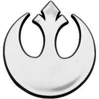 Sw Rebel Alliance Logo Plastic Auto Emblem - [Silver][3 ' ' X 3 ' ']