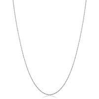 Kooljewelry 10K White Gold Rope Chain Pendant Pendant Necklace (0.7 Mm  24 Inch)