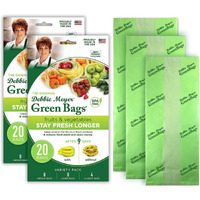 Debbie Meyer Greenbags 40-Pack (16M 16L 8Xl) - Keeps Fruits Vegetables And Cut Flowers Fresh Longer Reusable Bpa Free Made In Usa