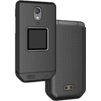 Nakedcellphone Case For Cat S22 Flip Phone  Slim Hard Shell Protector Cover - Black