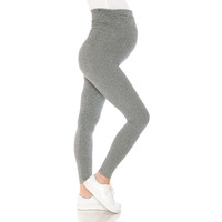 Leggings Depot Women 's Maternity Leggings Over The Belly Pregnancy Casual Yoga Tights (Heather Grey  Small)