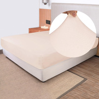 Queen Size Fitted Sheet Only - 4-Way Stretch Jersey Knit  Snug Fit  Wrinkle Free & Stay In Place  No More Slipping Off For Mattress  Soft & Comfortable - Blush Pink  Queen