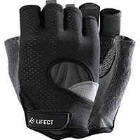 Lifect Freedom Workout Gloves  Knuckle Weight Lifting Shorty Fingerless Gloves With Curved Open Back  For Powerlifting  Gym  Women And Men(Black  Large)