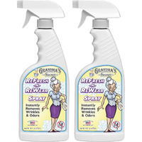 Grandma's Secret Refresh N Rewear Spray - Instantly Removes Wrinkles & Odors - Wrinkle Release  Fabric Refresher Spray  Chlorine  Bleach And Toxin-Free - 16 Ounce  2 Pack