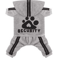 Otunrues Dog Hoodie Security Dog Clothes 4 Legs Dog Jumpsuit Sweatshirt Hoodies Soft & Warm Dog Outfit Pullover Dog Winter Clothes  Dog Sweater For Small Medium Large Dogs Cats (Grey  X-Small)