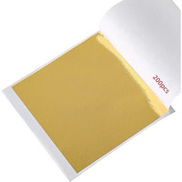 Deconicer 200 Pcs Imitation Gold Leaf Sheetsgold Foil Sheets Are Suitable For Art Gilding Decoration Crafts Pictures Frames Sculpture Furniture315A335 Inch