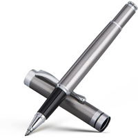 Beiluner Ballpoint Pens  Stainless Steel With Chrome Trim  Silver Ballpoint Writing Pens  Best Ball Pen Gift Set For Men & Women  Professional  Executive  Office  Fancy Pens-Gift Box With Extra Refill