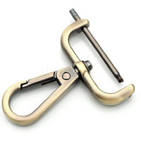 Craftmemore 2Pcs Detachable Snap Hook Swivel Clasp Wscrew Bar Vt493 Bag Strap Hardware Replacement (1 12 Inch  Brushed Brass)