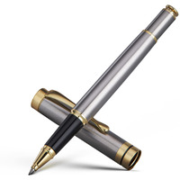 Beiluner Ballpoint Pens  Stunning Silver Chrome Metal Pen With Golden Trim  Best Ball Pen Gift Set For Men & Women  Professional  Executive  Office  Nice Pens-Gift Box With 0.5Mm Extra Black Refill