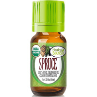 Healing Solutions Organic 10Ml Oils - Spruce Essential Oil - 0.33 Fluid Ounces