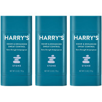 Harrys Extra - Strength Antiperspirant - Odor & Enhanced Sweat Control Antiperspirant For Men - Stone  Pack Of 3