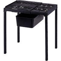 Lockermate Adjust-A-Shelf Locker Shelf & Organizer  Extends To Fit Your Locker  Includes Storage Drawer  Black