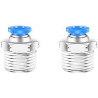 12Mm Push To Connect Fittings Air Fittings Ceker 12Mm X 1/2 "" Npt Male Thread Air Lines Quick Connect Fittings Pneumatic Fitting 12Mm Tubing Fitting Push In Connector Air Hose Fittings 5Packs