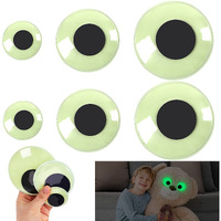 6Pcs Giant Googly Wiggle Eyes  Petknows Glow In The Dark Google Eyes Self Adhesive For Craft Sticker Large Sticky Eyes Big Sparkle Googly Eyes For Diy Decoration 2Inch 3Inch 4Inch