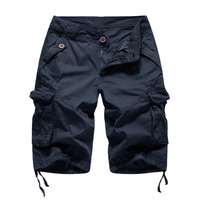 Women 's Cotton Outdoor Hiking Camping Camouflage Military Tactical Multi Pockets Bermuda Shorts Cargo Navy Blue Us 18