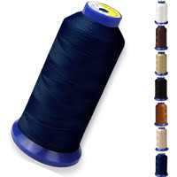 Bonded Nylon Thread For Sewing-Heavy Duty Nylon Thread For Leather  Jeans And Weaving; Upholstery Thread Hair Thread; Outdoor Thread #69 T70 Size 210D/3 1400 Yards(Navy Blue)