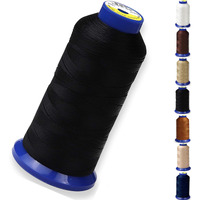 Bonded Nylon Thread For Sewing-Heavy Duty Nylon Thread For Leather  Jeans And Weaving; Upholstery Thread Hair Thread; Outdoor Thread #69 T70 Size 210D/3 1400 Yards(Black)