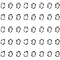 40Pcs 316 Single Ear Hose Clamps 304 Stainless Steel 316 Inch Pex Cinch Clamps 6Mm-7Mm Stepless Cinch Crimp Rings Pinch Clamps For Pipe Fitting Connections