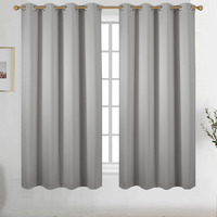 Diraysid Light Grey Grommet Blackout Curtains For Bedroom Thermal Insulated Room Darkening Curtains Drapes  52 X 63 Inch  2 Panels