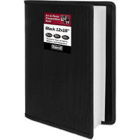 Dunwell 12X18 Art Portfolio - (Black)  12 X 18 Poster Album  Portfolio Folder For Architects  Artists  18X12 Or Arch B Paper Folder Binder With Plastic Sleeves  Acid Free 24 Pocket Display 48 Pages