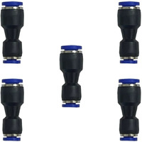 Zjxed 1/4 "" Od X 1/8 "" Od Pneumatic Quick Connector Push To Connect Fittings Straight Reducer Union/Coupler (Pack Of 5)