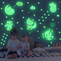 Glow In The Dark Stars For Room Cats Glowing Wall/Ceiling Decals  Kitten Butterflies Stickers For Kids Bedroom  Clouds Bees Luminous Wall Decor For Boy And Girl Living Room
