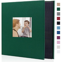 Artmag Fabric Photo Album 4X6 600 Large Capacity For Family Wedding Anniversary Linen Album Holds 600 Horizontal And Vertical Photos (600 Pockets  Dark Green)